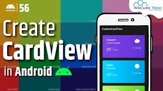 Create Custom CardView in Android Studio | Android CardView Tutorial