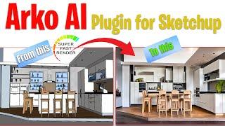 How to download & install AI Plugin for SketchUp | Arko AI Renders in SketchUp | sketchup Ai plugin