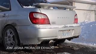 JDM JASMA Proracer catback exhaust - Sound clip - 02 wrx