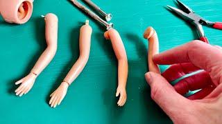 How to remove and replace vintage Sindy doll arms (1970s and 1980s era).