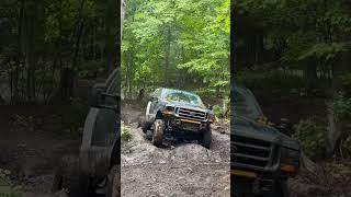 This truck feels big out there #shorts #powerstroke #diesel #trailrig #yeahdudeoffroad