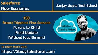 30 | Record Triggered Flow Scenario - Parent to Child Field Update Without using Flow Loop Element