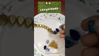 Making Customize Necklace for Blue Saree #shorts #afisallinone #makingjewellery #aficreation