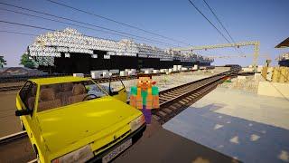 МОЯ МАШИНА ЗАСТРЯЛА НА ПЕРЕЕЗДЕ! Работаю дежурным по переезду в Minecraft