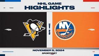 NHL Highlights | Penguins vs. Islanders - November 5, 2024