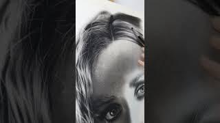 My new project! Hyperrealistic drawing made with charcoal and graphite  (Part 1)