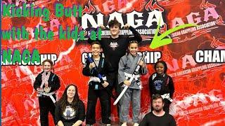 Kicking butt at NAGA with the kids!