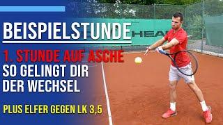 Beispielstunde Wechsel auf Asche plus Elfer gegen LK 3,5 | Tennis Mastery