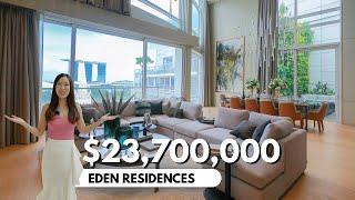 Inside a $23Million Ultra-luxurious Duplex Penthouse | Eden Residences | Singapore Property Tour