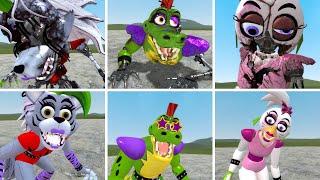 ALL GLAMROCK ANIMATRONICS VS ALL SHATTERED ANIMATRONICS In Garry's Mod! (Five Nights at Freddy's SB)