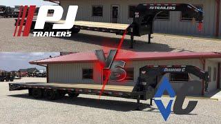 Battle of the Hotshot Trailers! PJ VS Diamond C Flatbed Comparison