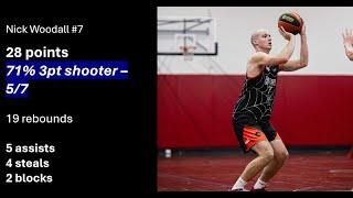 Nick Woodall vs UNSW - 71% 3pt - University Basketball League