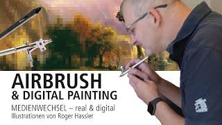 Medienwechsel real & digital - Interview zur Ausstellung von Roger Hassler - Airbrush Part