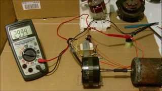 Small Induction motor conversion to generator (example)