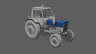 MTZ-80 Tractor [Blender 2.91] Timelapse