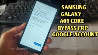 BYPASS FRP SAMSUNG  A01 CORE NYANGKUT AKUN GOOGLE