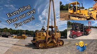 Things finally are in our favor for at least one day! Many repairs to heavy equipment