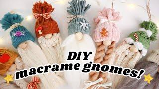 Macrame Gnome Ornament DIY Tutorial (3 Different Ways!)