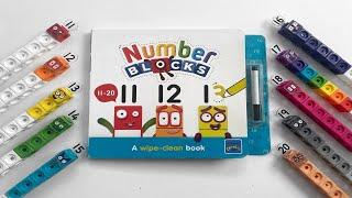 Numberblocks 11-20 Wipe Clean Math Book | Numberblocks Math Link Cubes.