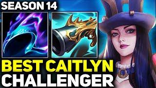 RANK 1 BEST CAITLYN IN THE WORLD CARRIES IN CHALLENGER! | Season 14 League of Legends