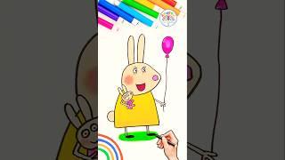 Draw Peppa Mummy Rabbit Easy | Peppa Pig Rabbits Drawing Tutorial #peppapig #shorts #rabbit