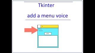 Add a menu with Tkinter