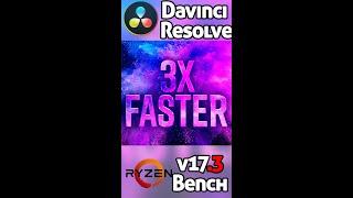 Davinci Resolve 17.3 Ryzen benchmarks #Shorts