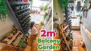 #21 How I Makeover My Tiny Balcony  | 4m² Balcony Garden Tour | DIY BALCONY TRANSFORMATION (Part02)