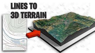 Convert Contour lines to 3D Terrain in Blender