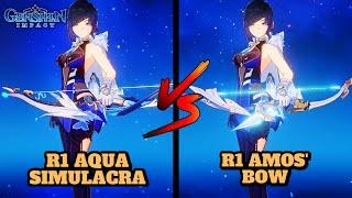 YELAN: R1 AQUA SIMULACRA VS R1 AMOS' BOW! (COMPARISON) | Genshin Impact