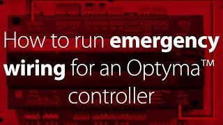 How to run emergency wiring on an Optyma™ Plus or Plus INVERTER condensing unit