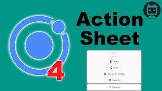 Ionic 4 Action Sheet Tutorial