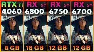 RTX 4060 Ti vs RX 6800 vs RX 6750 XT vs RX 6700 XT Tested in 12 Games