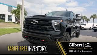 We have Tariff Free Inventory at Gilbert Chevrolet in Okeechobee, FL