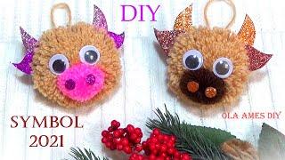  Символ 2021 БЫК Своими Руками ЛЕГКО и БЫСТРО  Symbol 2021  DIY Woolen Bull / Ola ameS DIY