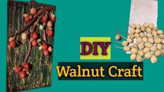 walnut shell craft /#walnut #walldecor #beautiful #diy  #wallhangingart #csd #handcraft