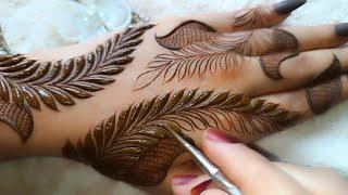 Latest Bold Dubai Leaves Mehndi Design 2024 | Step by Step Tutorial | Henna Fever