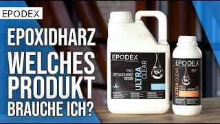 Epoxidharz Systeme von EPODEX - Systemvergleich ECO, ECO+, ECO MAX, PRO, PRO+ und PRO MAX