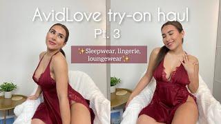 AvidLove Amazon sleepwear | loungewear try on haul | officiallyval