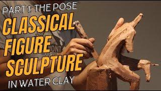 Classical female figure sculpture in clay: Part 1 the pose