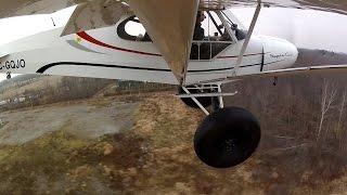 Flying with massive Tundra Tires! + Mechanic Shop change over from Floats - Super Cub