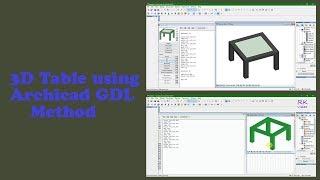 Archicad GDL Tutorial - 3D table using scripting method