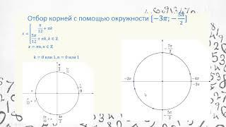 Отбор корней тригонометрического уравнения