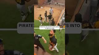 Dennis Santana takes a swipe at a fan!  #pirates #mlb #baseball