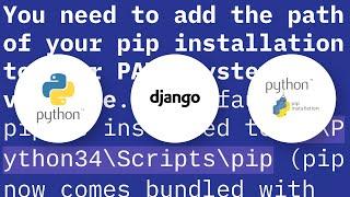 'pip' is not recognized as an internal or external command