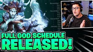 GOD SCHEDULE RELEASED. POSEIDON'S NEW KIT AND LOKI CAN WALK THROUGH WALLS?