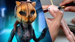 Making Up MY OWN Hero Character  Meet 'Whisper' the CAT Guide - Polymer Clay Tutorial Timelapse