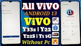 Today New Method Android 13 ViVO Y33s Frp Bypass Android 13 | All ViVO Android 13 Frp Unlock Without