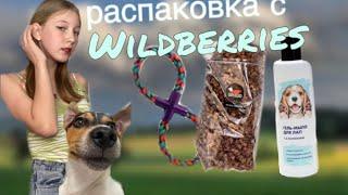 распаковка с wildberries для моей собаки//базовые вещи//игрушки,вкусняшки,гигиена