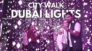 DUBAI CITY WALK AND THE DUBAI LIGHTS NIGHT WALKING TOUR 2023 | 4K